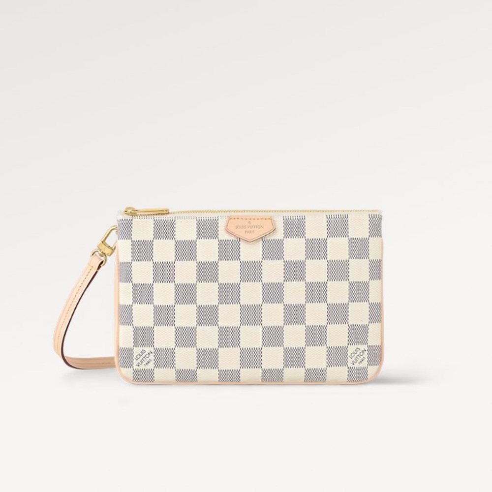 Louis Vuitton Double Zip Pochette - Damier Azur